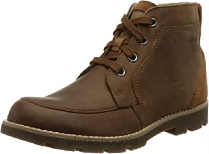 Clarks 0DX8L942 bota chukka heath lace k para niño clarks de cuero tostado niños cuero marrón
