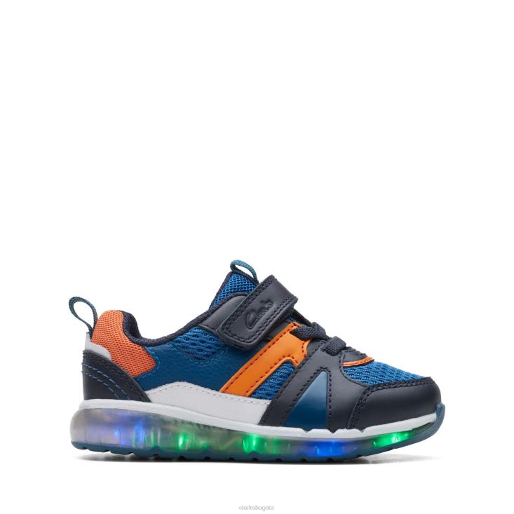 Clarks 0DX8L3827 clarks combi azul spark flash t niños combinación azul