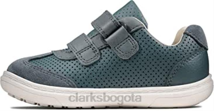 Clarks 0DX8L1090 clarks flash beau t primeros zapatos para niño 4 azul niños