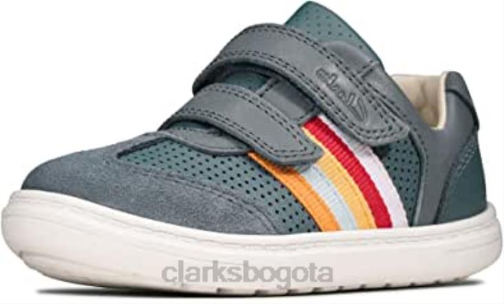 Clarks 0DX8L681 clarks flash beau t primeros zapatos para niño azul niños