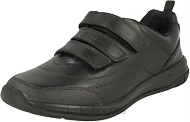 Clarks 0DX8L1096 Zapatillas bajas clarks hula thrill de niño negras niños cuero negro