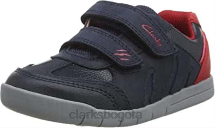 Clarks 0DX8L975 Zapatilla rex play t niño clarks marino rojo niños rojo marino