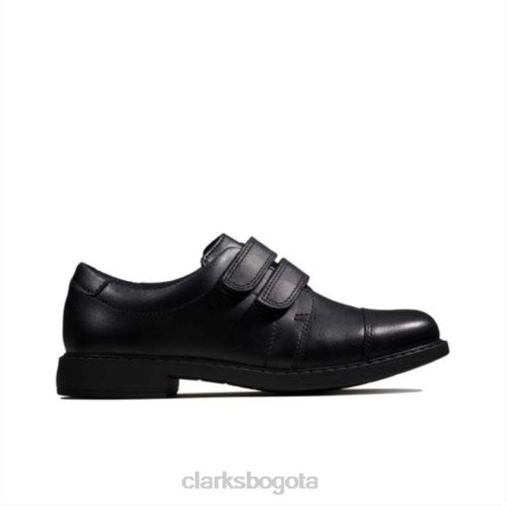 Clarks 0DX8L4869 Scala Skye inf f Fit Clarks niños cuero negro