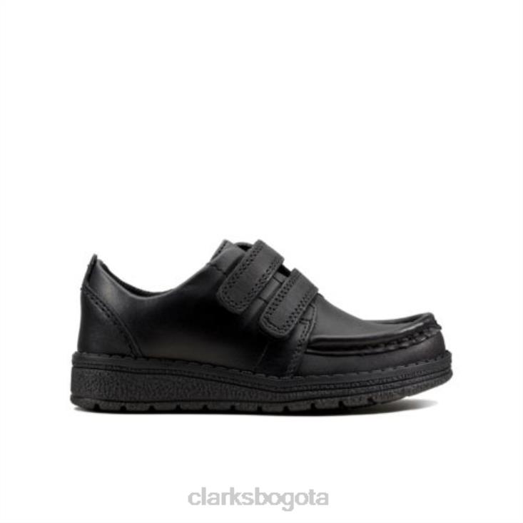 Clarks 0DX8L4886 mendip bright inf f fit clarks de cuero negro niños cuero negro