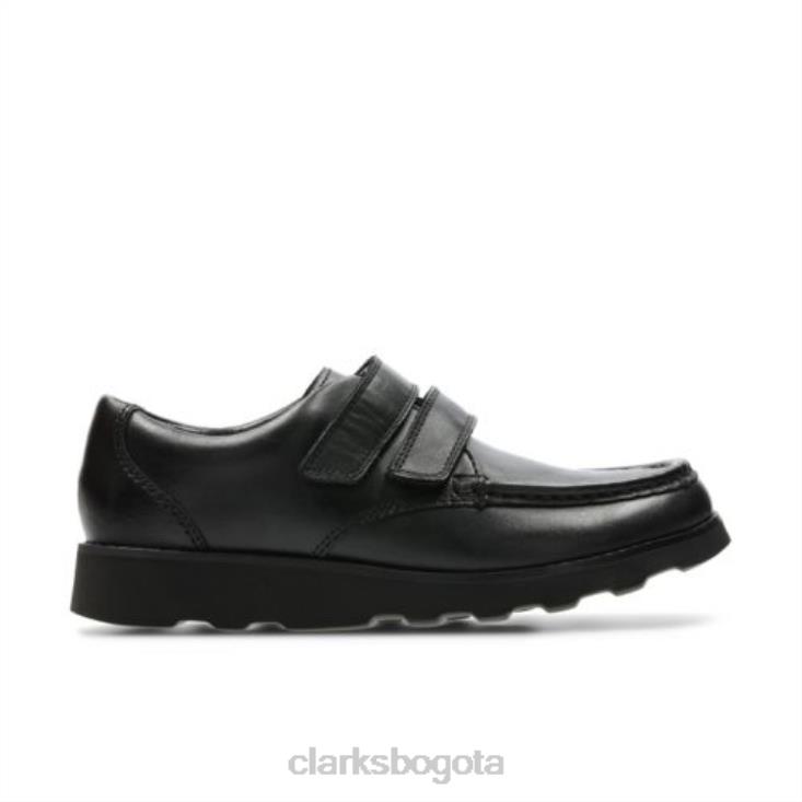 Clarks 0DX8L4889 clarks corona de cuero negro tate inf g fit niños cuero negro