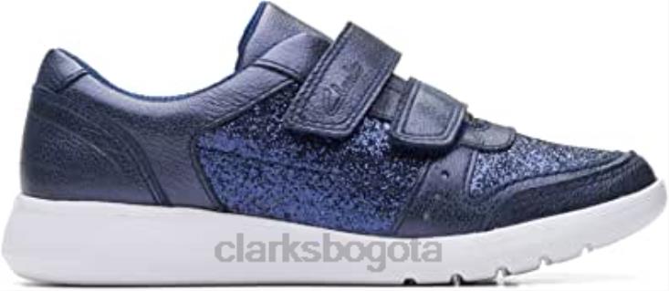 Clarks 0DX8L2121 clarks scape Spirit niño zapatos de cuero azul niños