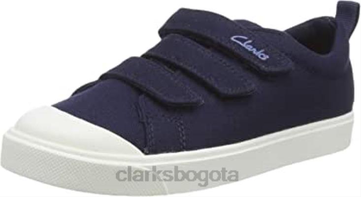 Clarks 0DX8L923 zapatillas bajas clarks city vibe k unisex para niños de lona azul marino lona azul marino niños lona azul marino lona azul marino