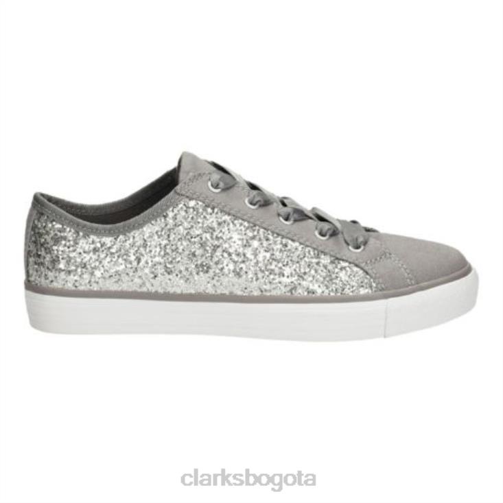 Clarks 0DX8L4589 brill cora jnr f fit clarks plata niños plata