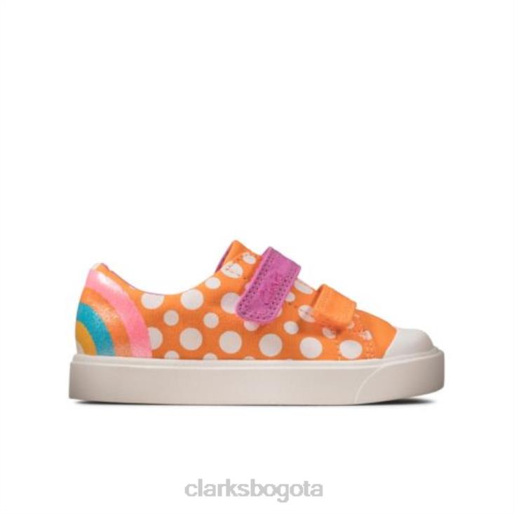 Clarks 0DX8L4592 combi naranja clarks city bright fst f fit niños combinación naranja