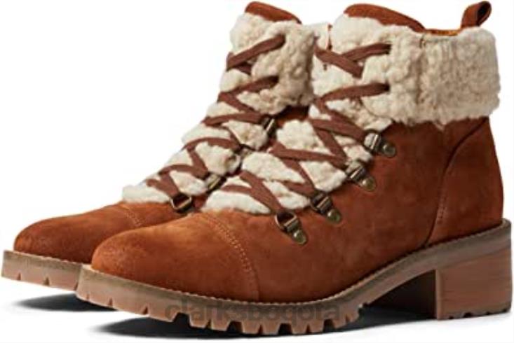 Clarks 0DX8L1960 clarks roseleigh sky de ante tostado oscuro unisexo gamuza bronceada oscura