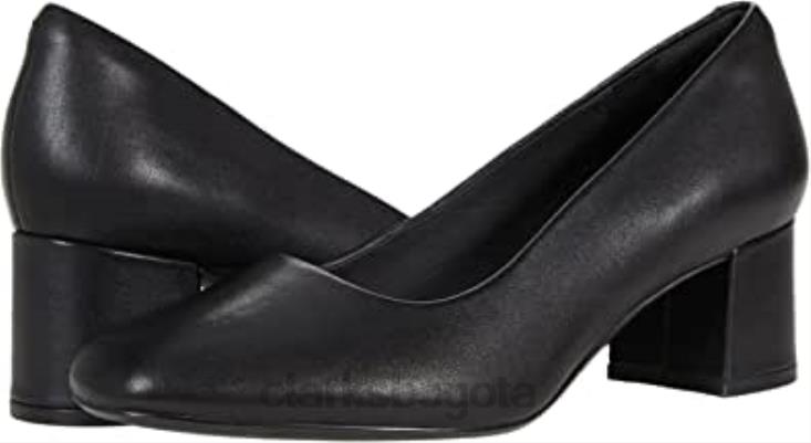 Clarks 0DX8L2383 pura 55 corte clarks cuero negro unisexo cuero negro