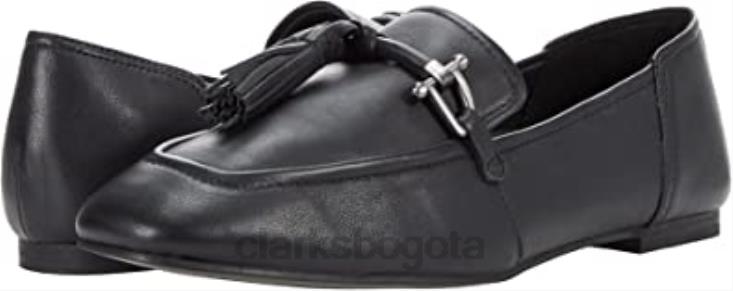 Clarks 0DX8L2804 clarks de cuero negro puro 2 borlas unisexo cuero negro
