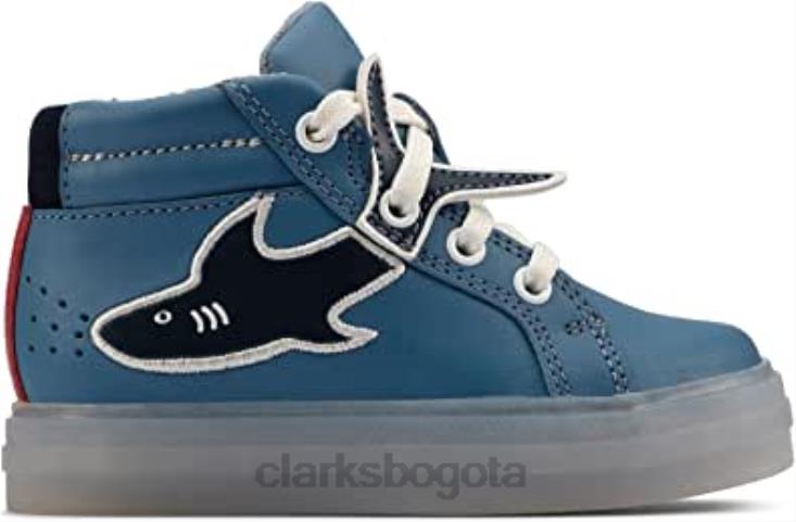 Clarks 0DX8L928 azul clarks cla flarescalehi t cuero azul medio unisexo azul