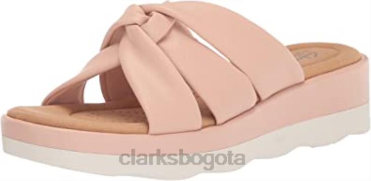 Clarks 0DX8L2698 clarks unisex-adulto clara charm sandalia de cuña rosa claro sintético unisexo sintético rosa claro