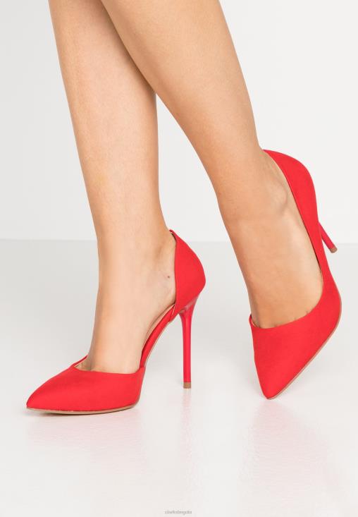 Clarks 0DX8L6978 tacones clarks rojos unisexo rojo