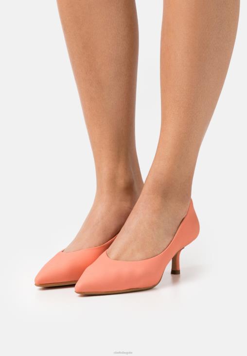Clarks 0DX8L6970 Clarks Violet Court Tacones Clasicos Coral Claro unisexo coral claro