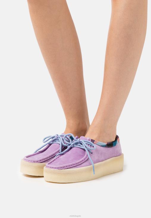 Clarks 0DX8L6948 zapatillas sin cordones wallabee cup violeta claro clarks unisexo violeta claro