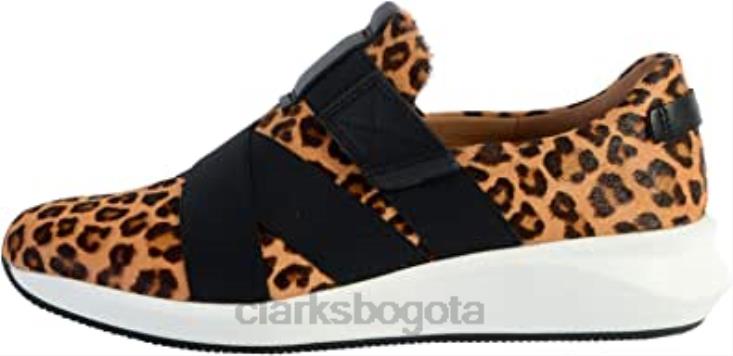 Clarks 0DX8L1198 zapatos de cuero con correa un rio clarks con estampado de leopardo unisexo
