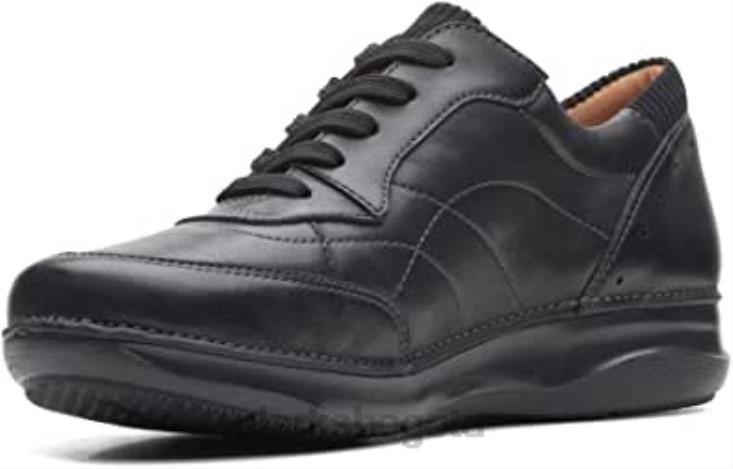 Clarks 0DX8L246 zapatos de cuero appley tie clarks negros unisexo