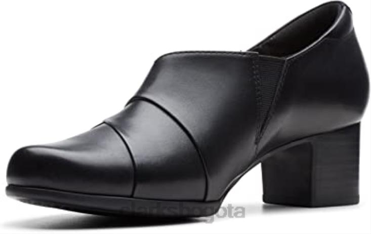 Clarks 0DX8L2810 zapatos clarks un damson adele de cuero negro negro unisexo negro