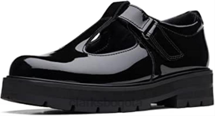 Clarks 0DX8L35 clarks prague brill zapatos de cuero mayores negro unisexo