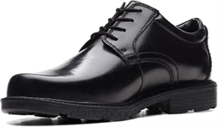 Clarks 0DX8L827 zapatos clarks kerton de cuero con encaje negro unisexo