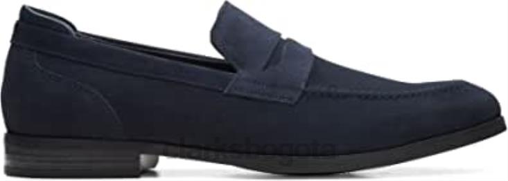 Clarks 0DX8L851 clarks bradish facilidad zapatos de gamuza azul marino unisexo