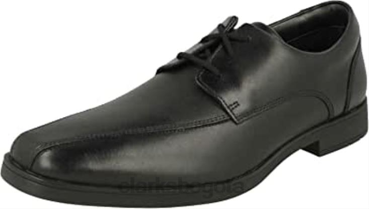 Clarks 0DX8L871 zapatos de cuero para jóvenes scala step negro talla estrecha clarks negro unisexo negro