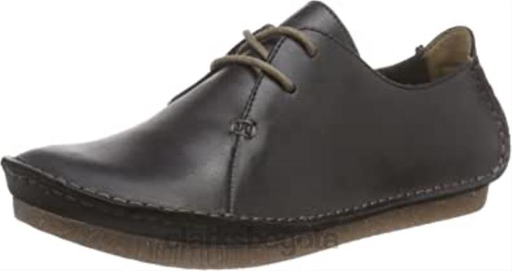 Clarks 0DX8L1306 Mocasines Clarks Janey Mae para mujer negro mujer cuero negro