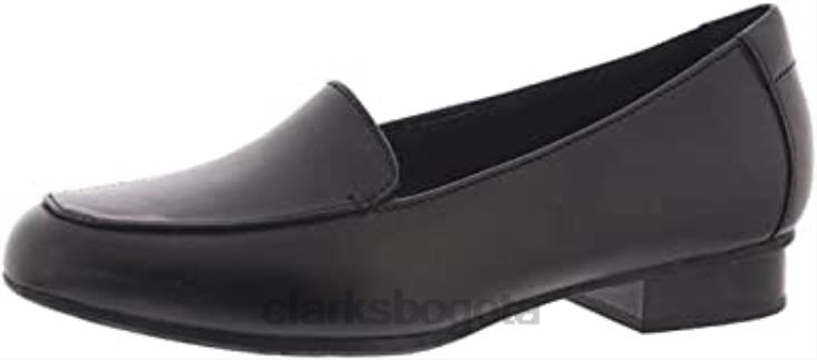 Clarks 0DX8L135 mocasines juliet lora de corte ancho para mujer clarks negro mujer cuero negro cuero negro