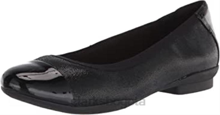 Clarks 0DX8L1548 bailarinas de mujer sara orquídea combi piel negra clarks mujer