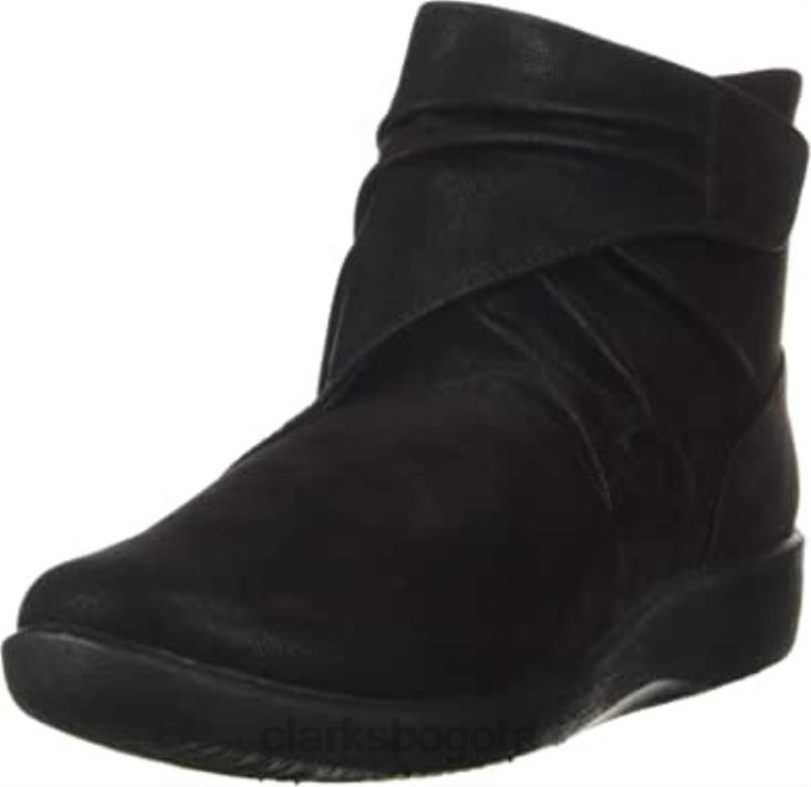 Clarks 0DX8L2419 Bota de moda clarks sillian tana de nobuk sintético negro para mujer mujer nubuck sintético negro