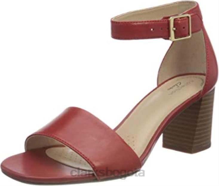 Clarks 0DX8L2797 zapatos de salón jocelynne cam mujer clarks cuero rojo mujer cuero rojo