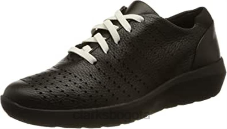 Clarks 0DX8L280 Zapatilla clarks kayleigh aster de piel negra para mujer mujer cuero negro