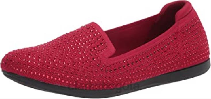 Clarks 0DX8L2990 mocasín carly dream mujer plano punto rojo con destellos clarks mujer punto rojo con destellos