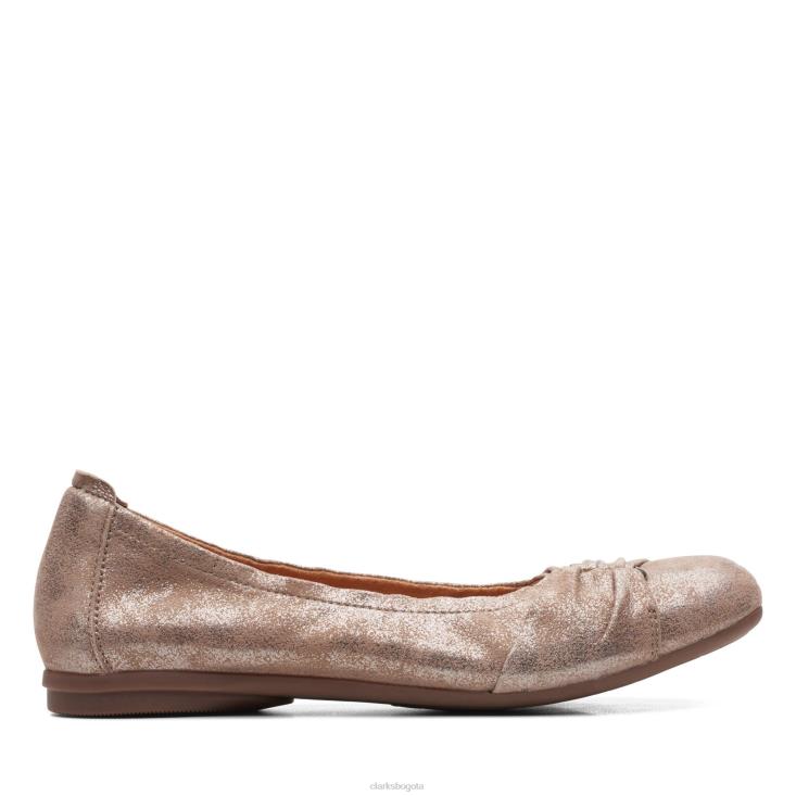 Clarks 0DX8L3123 escalón clarks rena bronce metalizado mujer bronce metálico
