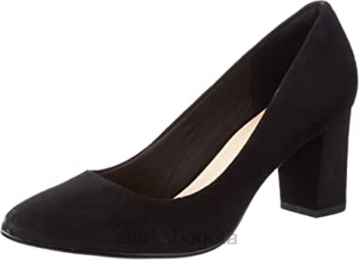 Clarks 0DX8L322 Zapatos de salón clarks aubrie para mujer negro mujer ante negro