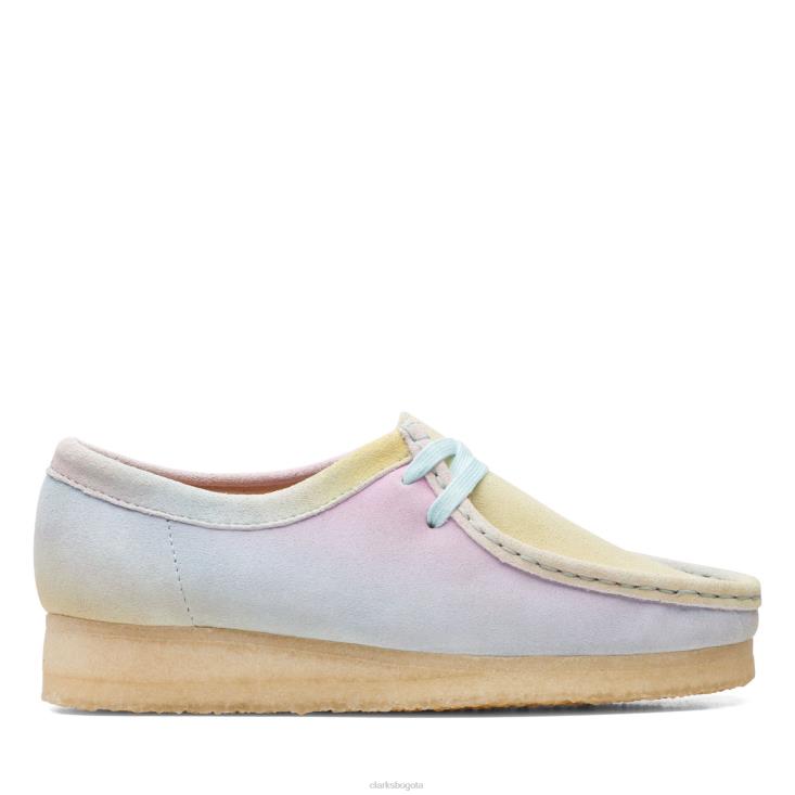 Clarks 0DX8L3317 wallabee clarks blanco/azul mujer blanco azul