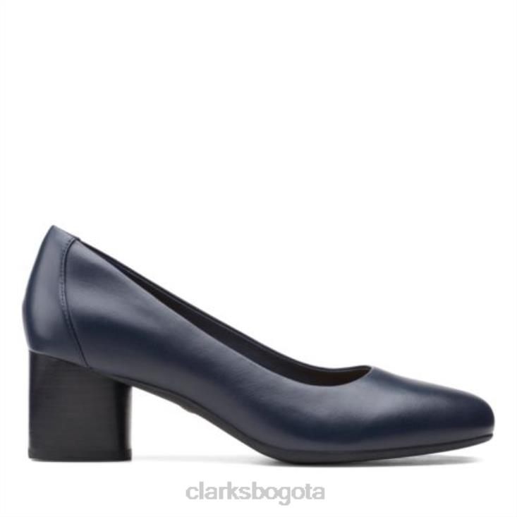Clarks 0DX8L3942 vestido un cosmo clarks de cuero azul marino mujer cuero azul marino