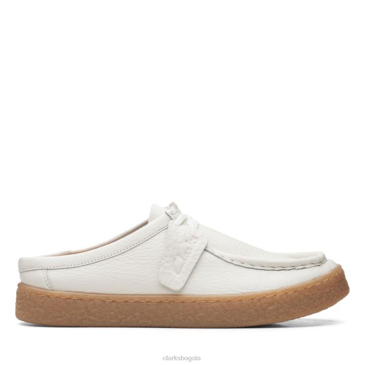 Clarks 0DX8L5030 mula barleigh de cuero blanco roto clarks de cuero blanco roto mujer cuero blanco roto