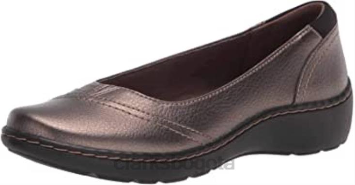 Clarks 0DX8L560 Bailarinas clarks cora eliza de mujer en material sintético metalizado mujer sintético metálico