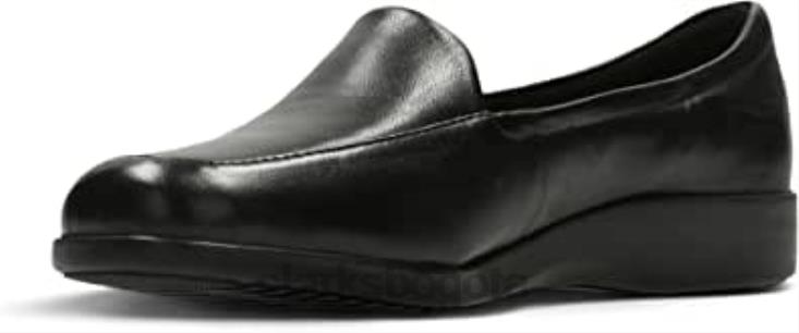 Clarks 0DX8L669 zapatos planos mocasines mujer georgia cuero negro clarks mujer