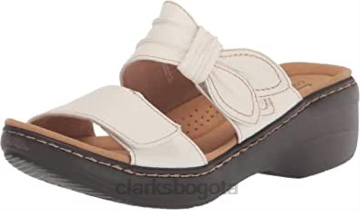 Clarks 0DX8L735 sandalia de tacón merliah charm mujer clarks piel blanca mujer