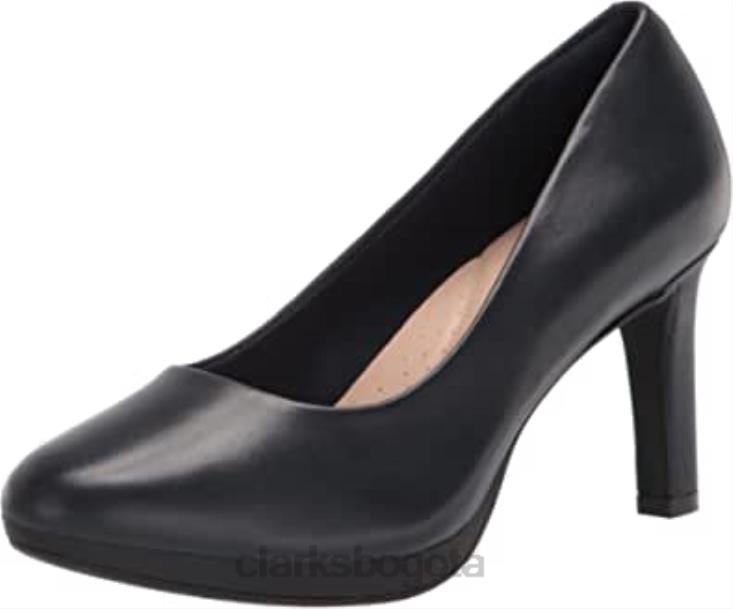 Clarks 0DX8L949 zapatos de tacón ambyr joy para mujer de cuero azul marino clarks mujer cuero azul marino