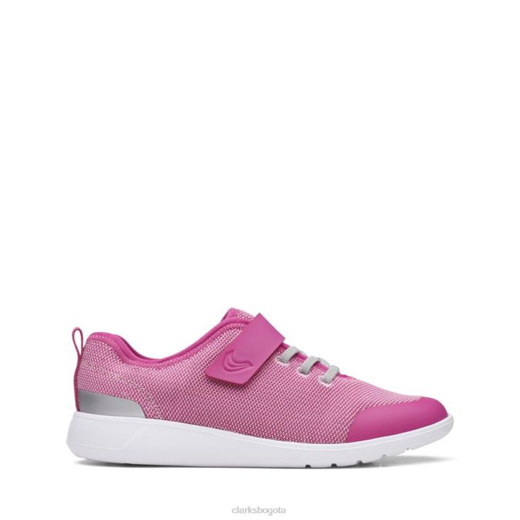 Clarks 0DX8L5828 scape trace sintético rosa intenso clarks sintéticos rosa intenso más antiguos niños rosa fuerte sintético