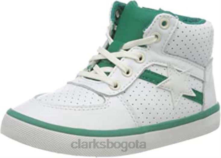 Clarks 0DX8L513 Zapatilla clarks city flake t de cuero blanco para niño niños cuero blanco