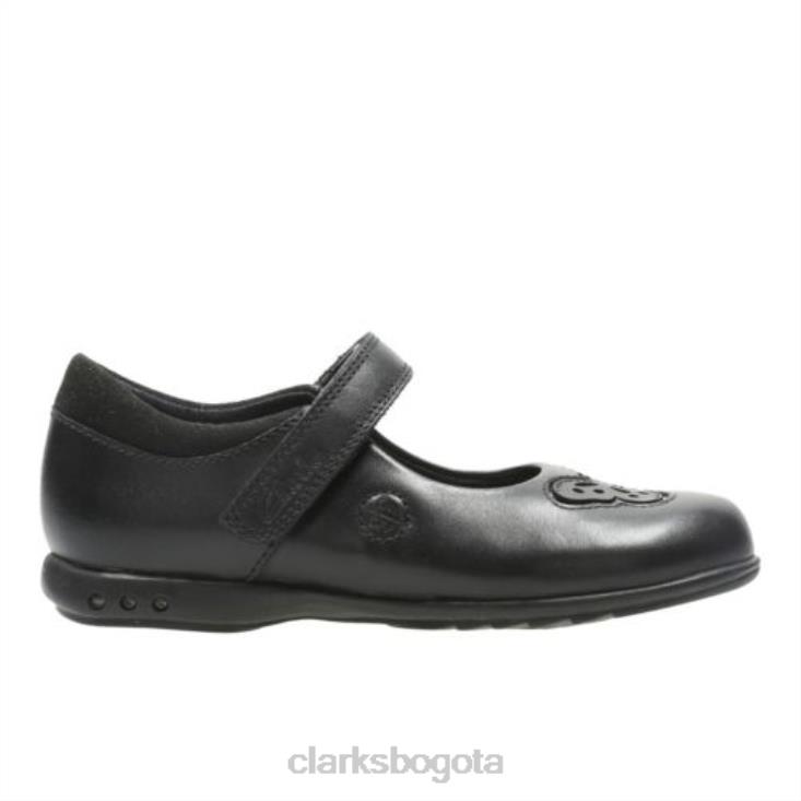Clarks 0DX8L4712 clarks cuero negro trixi rose inf f fit unisexo cuero negro