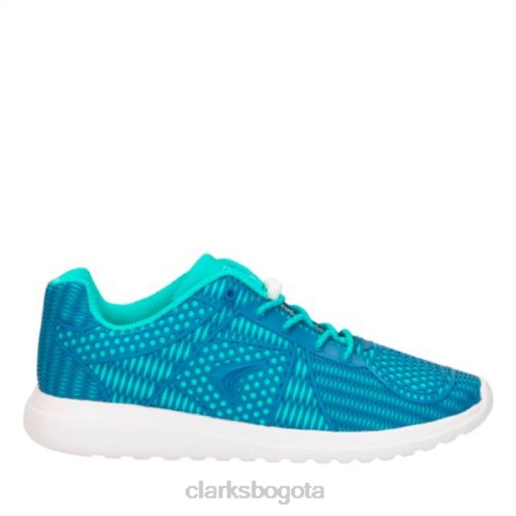 Clarks 0DX8L4716 azul sprint wild jnr- f fit clarks unisexo azul