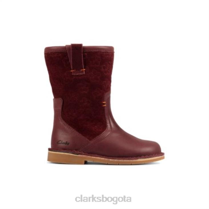 Clarks 0DX8L4559 comet pop fst-g fit clarks berry cuero unisexo cuero de baya