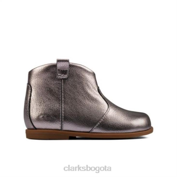 Clarks 0DX8L4562 Clarks Drew Dawn FST F Fit cuero de peltre unisexo cuero peltre